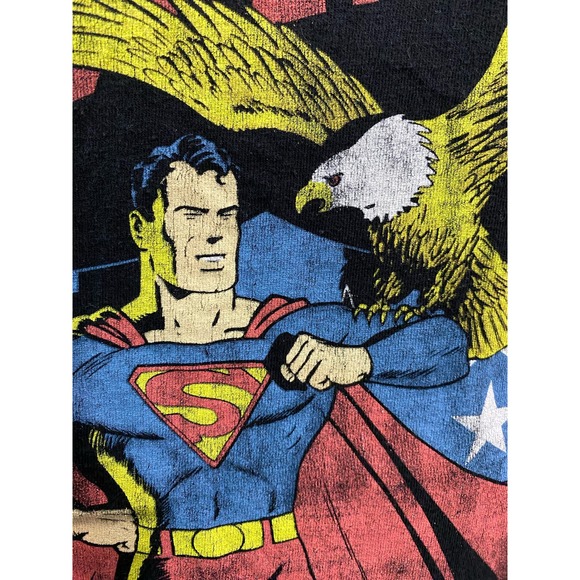 Superman Mens Stars & Stripes Logo Blue Shirt New 2XL, 2XLT - Picture 9 of 9